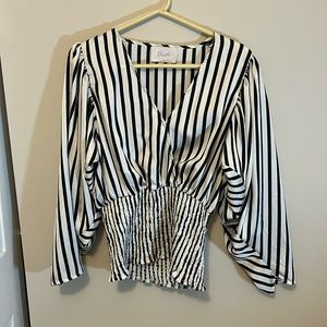 Blush boutique stripped top